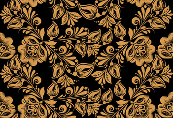 Wall Mural - Stylish floral seamless pattern