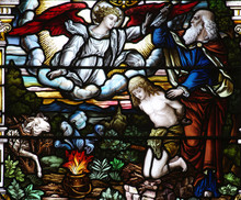 Abraham And Isaac In Stained Glass