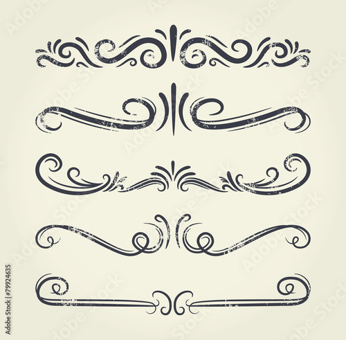 Cuadros en Lienzo Text divider, grunge element can be separated easily