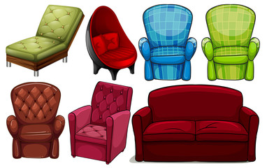 Wall Mural - Group of chair furnitures