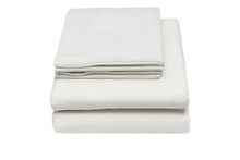Folded Bed Linen On White Isolated Background