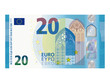 Neuer 20 Euro Schein ab November 2015 Vektor