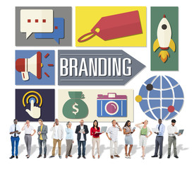 Wall Mural - Branding Advertising Business Global Marketing Concept