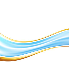 Canvas Print - Abstract blue sky airy wave border background