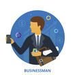 Businessman, vector illustration