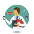 Doctor, vector illustration