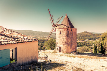 Sticker - Windmill in Saint Saturnin les Apt, Provence, France