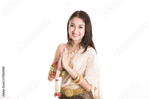 Thai Lady In Vintage Original Thailand Attire Buy This Stock Photo 