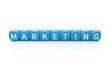 Marketing Würfel blau