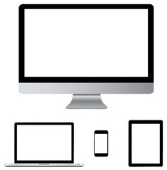 Modern digital tech device collection