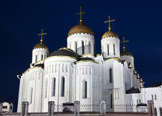 Wall Mural - Assumption cathedral at Vladimir at night (Russia)