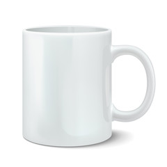 Vector illustration of photorealistic white mug