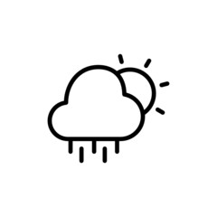 Poster - Rainy Day - Trendy Thin Line Icon