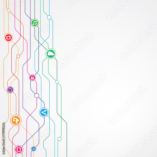 Fotografia Cloud Technology Connection background.