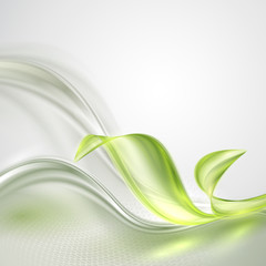 Aufkleber - Abstract wave spring background