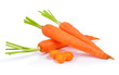 baby carrots isolated on white background