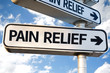 © gustavofrazao - Pain Relief direction sign on sky background