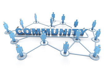 Wall Mural - linked community