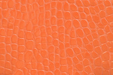 Orange Embossed Leather Texture Background