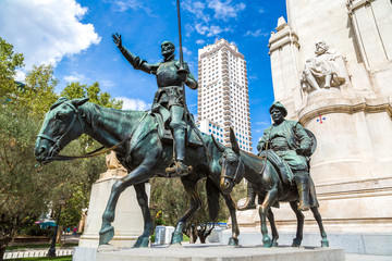 Canvas Print - Don Quixote and Sancho Panza  in Madrid