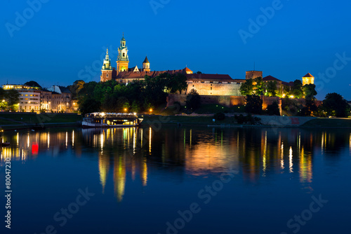 Fototapeta na szkło Wawel nocą