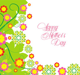 Wall Mural - Happy Mothers's Day flowers Background