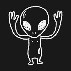 Sticker - Doodle Alien