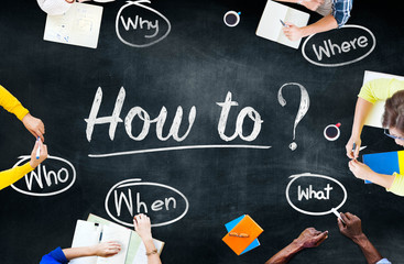 Wall Mural - how to showing learning mentoring education concept