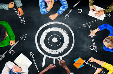Wall Mural - goal target success aspiration aim inspiration concept