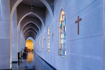 Wall Mural - Crosses Between Stained Glass