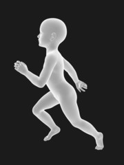 Wall Mural - baby running