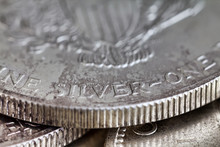 Close View Of A Silver Dollar