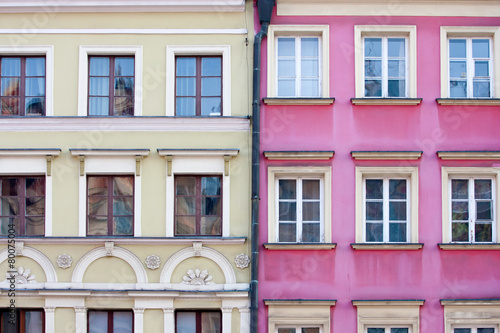 Naklejka na szafę Building facades, Rynek in Wroclaw, Poland