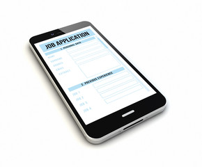 Canvas Print - smartphone job application render