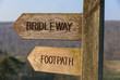 Footpath and Bridleway signage
