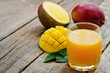 mango juice and fresh mango