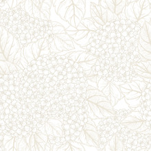 Seamless Floral Pattern With  Hydrangeas