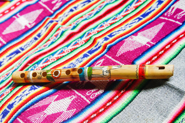 wooden peruvian flute