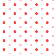Red Polka Dots Pattern Background Seamless