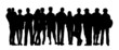 © whiteisthecolor - large group of people silhouettes set 4