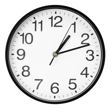 Wall Clock Isolated On The White Background