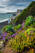 Garden and house on a cliff above the beach in Laguna Beach, Cal