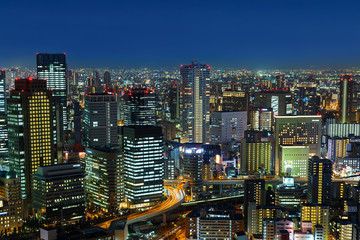 Poster - Skyline of Umeda District in Osaka