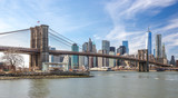 Fototapeta  - New York City Brooklyn Bridge Manhattan skyline