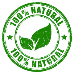 Sticker - 100 percent natural stamp