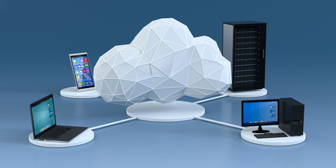 Sticker - concept of cloud computing