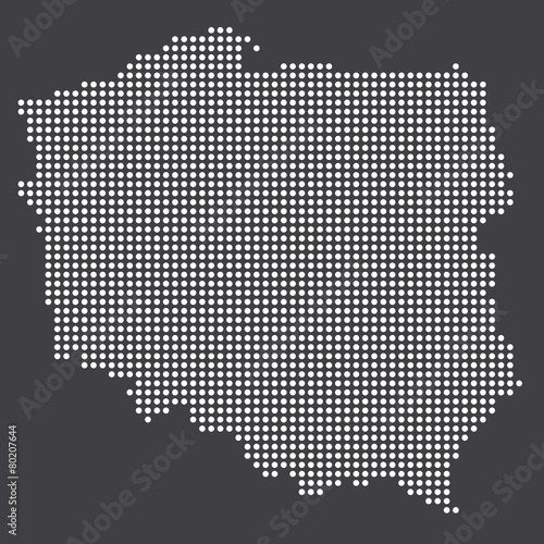 Fototapeta na szkło Polska, Kontur polski, zarys