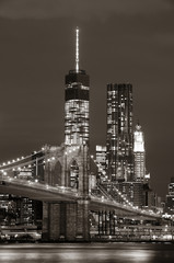 Fototapete - Manhattan at night