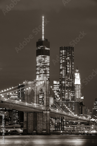 Nowoczesny obraz na płótnie Manhattan at night