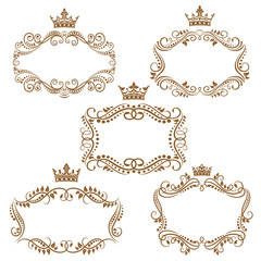 Wall Mural - royal vintage brown borders and frames